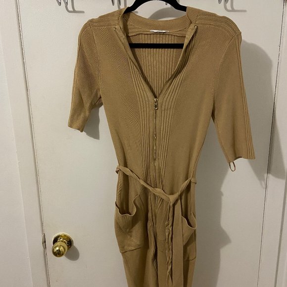 Guess Brown/Gold Belted Dress - Picture 2 of 4